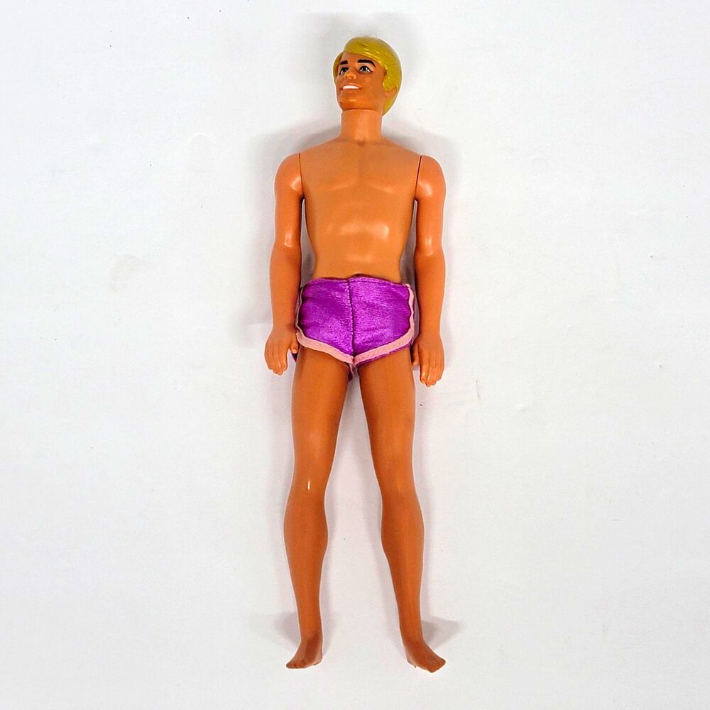 Vtg 1981 Sunsational Malibu Ken Doll Mattel 1088 Purple Swim Trunks 1968 Body